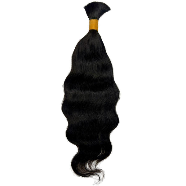 Raw Indian Wavy Bulk Human Hair Extensions