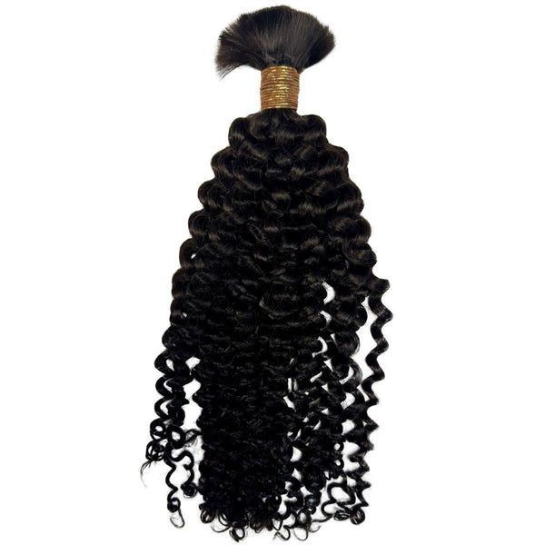 Kinky Curly Bulk Human Hair Extensions